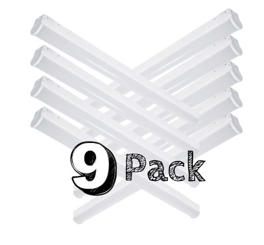FSC Lighting L28548-40W-AOK-S5 4FT LED Strip (9 Pack) | Adjustable Wattage | DLC 5.1 | 5320 Lumens | 3500K 4000K 5000K | Commercial Warehouse Parking Garage Utility