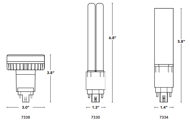 Type A 4-Pin PL Lamps