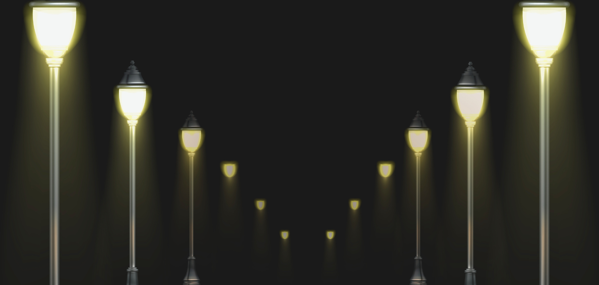 street light bright