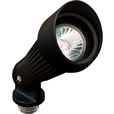 Dabmar Lighting LV203-B & LV203-BZ Black or Bronze Low Voltage Outdoor Directional Spot Light with Hood