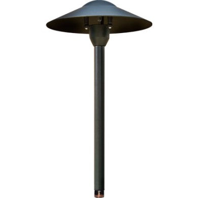 Dabmar Lighting LV214-B & LV214-BZ Black or Bronze Low Voltage Cast Aluminum Path, Walkway, and Area Light