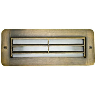 Dabmar Lighting LV632 Weathered Brass - Low Voltage Brass Louvred Step Light