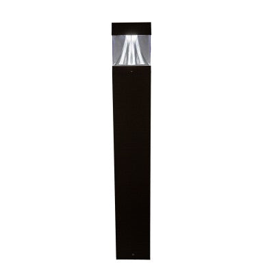 Dabmar Lighting D950 Black or Bronze Cast Aluminum Square LED Bollard Light – 120V-277V, 12W/16W/22W Tunable, 3000K-5000K CCT, Wet Rated