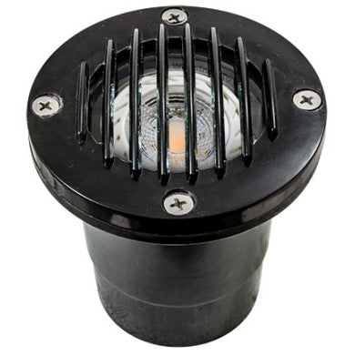 Dabmar Lighting FG317-B & FG317-BZ Black or Bronze Fiberglass In-Ground Well Light with Grill