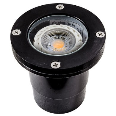 Dabmar Lighting FG318-B & FG318-BZ Black or Bronze Fiberglass In-Ground Well Light without Grill