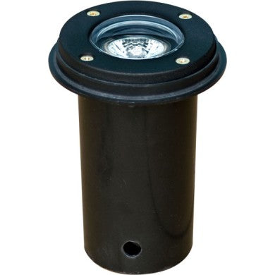 Dabmar Lighting LV301-B-SLV & LV301-BZ-SLV Black or Bronze Cast Aluminum LED In-Ground Well Light with PVC Sleeve
