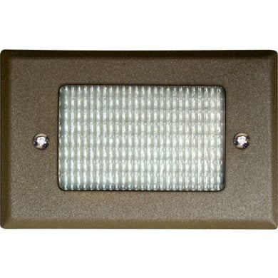 Dabmar Lighting LV618-B & LV618-BZ Black or Bronze Recessed Open Face Brick, Step & Wall Light