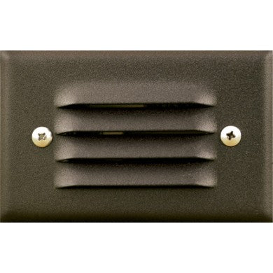 Dabmar Lighting LV617-B or LV617-BZ Black or Bronze Recessed Louvered Brick, Step & Wall Light
