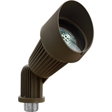 Dabmar Lighting LV203-B & LV203-BZ Black or Bronze Low Voltage Outdoor Directional Spot Light with Hood