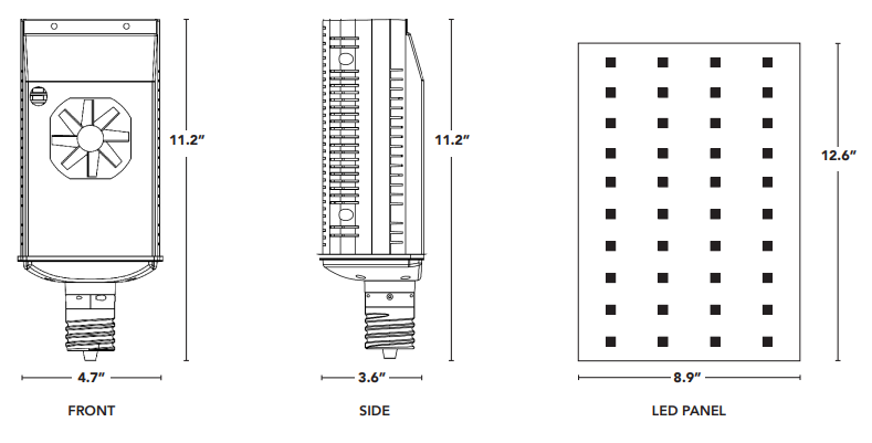 led panel fith fan