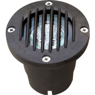 Dabmar Lighting FG317-B & FG317-BZ Black or Bronze Fiberglass In-Ground Well Light with Grill