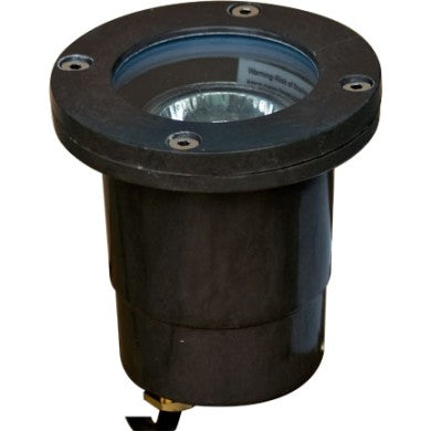 Dabmar Lighting FG318-B & FG318-BZ Black or Bronze Fiberglass In-Ground Well Light without Grill