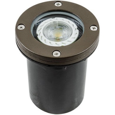 Dabmar Lighting LV301-B-SLV & LV301-BZ-SLV Black or Bronze Cast Aluminum LED In-Ground Well Light with PVC Sleeve