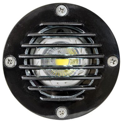 Dabmar Lighting FG317-B & FG317-BZ Black or Bronze Fiberglass In-Ground Well Light with Grill