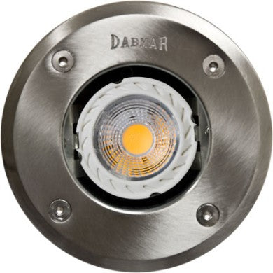 Dabmar Lighting FG319 Stainless Steel In-Ground Well Light – 12V MR16 Bi-Pin, 20W Max, ETL Wet Location Approved