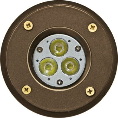 Dabmar Lighting LV301-B-SLV & LV301-BZ-SLV Black or Bronze Cast Aluminum LED In-Ground Well Light with PVC Sleeve