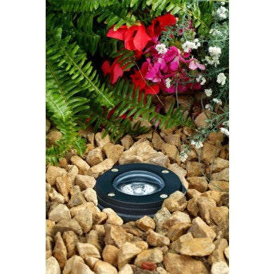 Dabmar Lighting LV301-B-SLV & LV301-BZ-SLV Black or Bronze Cast Aluminum LED In-Ground Well Light with PVC Sleeve