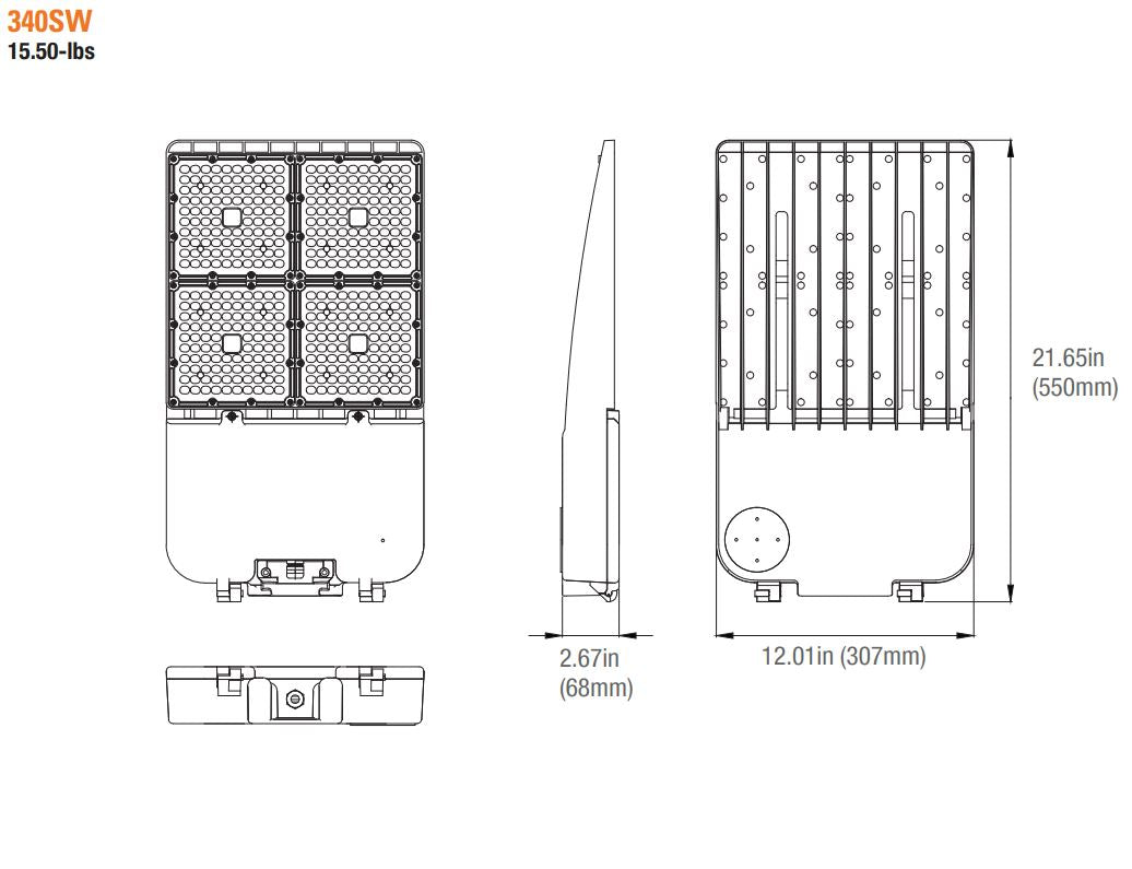 NaturaLED Slim Area Light Z10 – Selectable Wattage & CCT (9714, 9715, 9716, 9677, 9681, 9679, 9678, 9682, 9680, 9720, 9721, 9722, 9723, 9724, 9725)