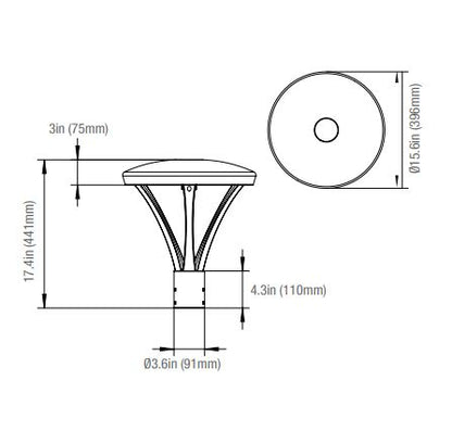 NaturaLED Post Top Area Lights: 9728,9729,9726,9427,9730 & 9731
