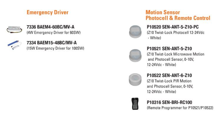 Accessories:NaturaLED Post Top Area Lights: 9728,9729,9726,9427,9730 & 9731